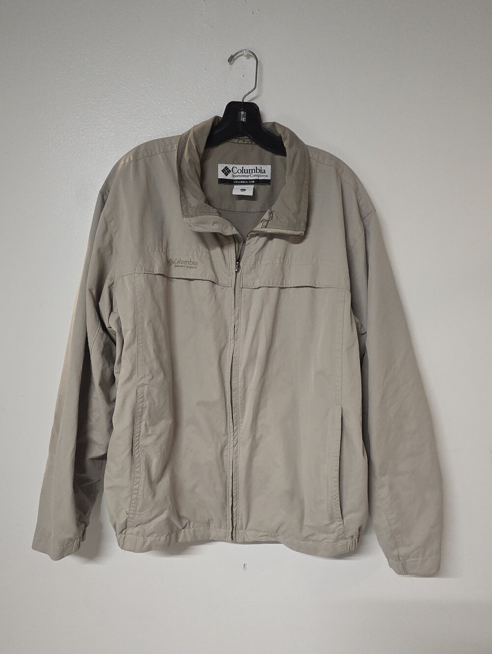 COLUMBIA Men's Light Tan Lightweight Zip Jacket